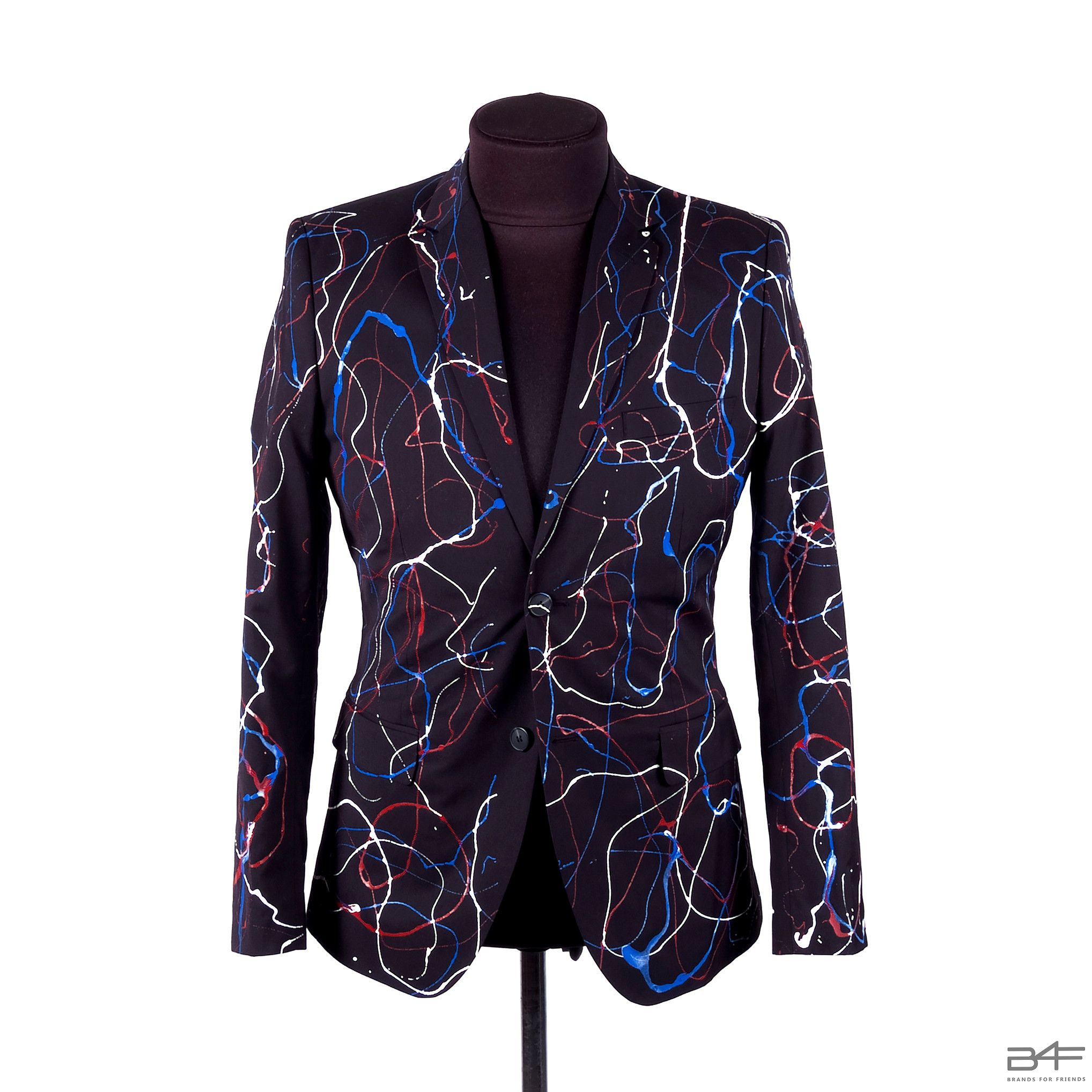 Designer × Vintage Vintage Paint Splash Blazer Jacket Size 38R - 1 Thumbnail