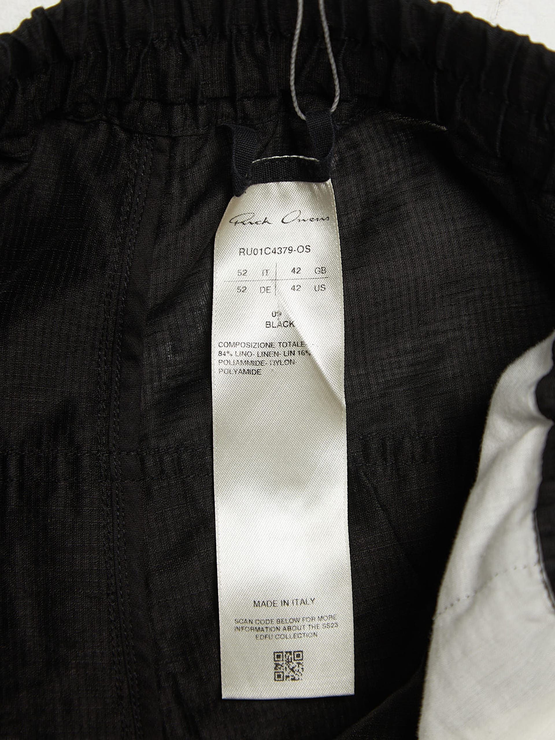 Rick Owens Black Ripstop Cargo Linen and Polyamide Pants Size US 36 / EU 52 - 4 Thumbnail