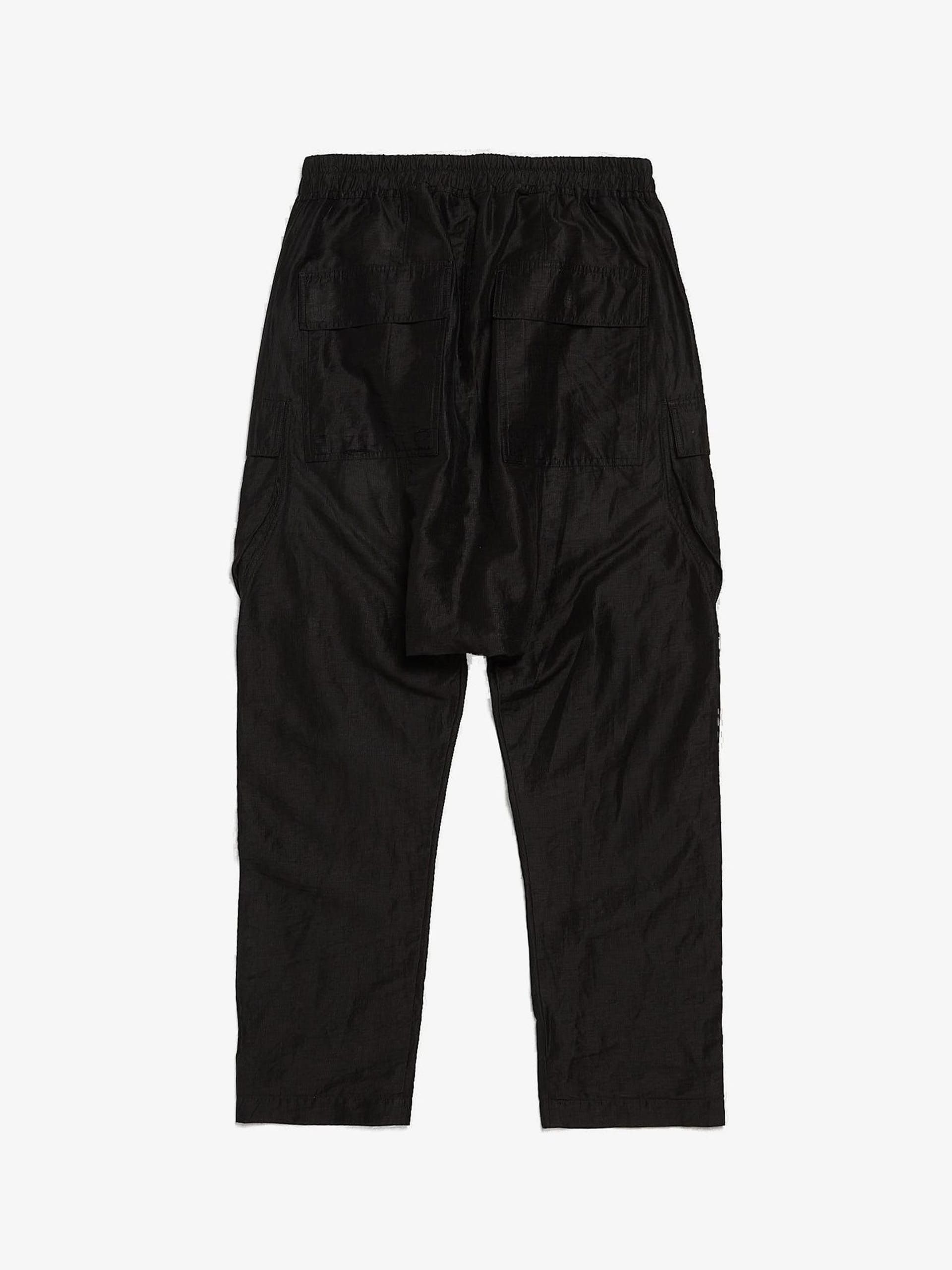 Rick Owens Black Ripstop Cargo Linen and Polyamide Pants Size US 36 / EU 52 - 2 Thumbnail