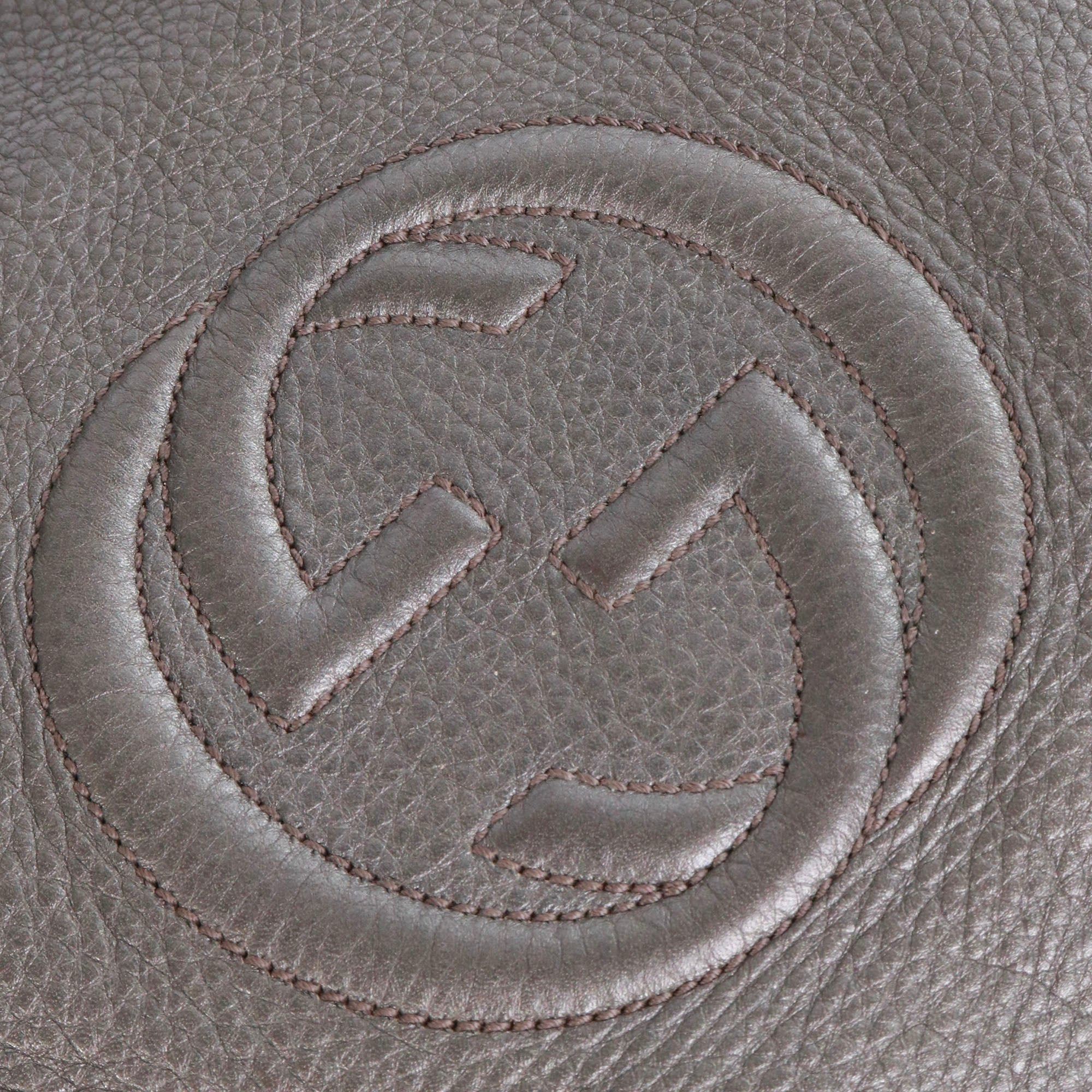 Gucci GUCCI - Gucci Soho tote bag in silver grained leather Size ONE SIZE - 5 Thumbnail
