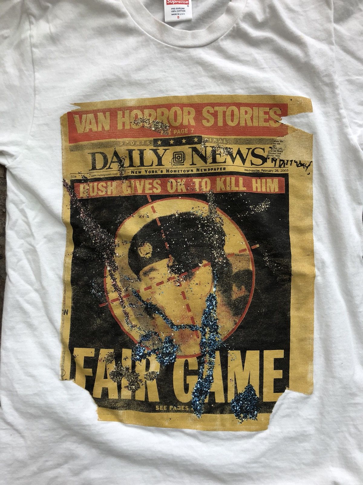 Supreme Dash Snow FW16 Van Horror Stories White Tee | Grailed