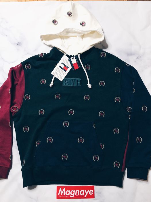 Kith x tommy hot sale hilfiger crest hoodie multi