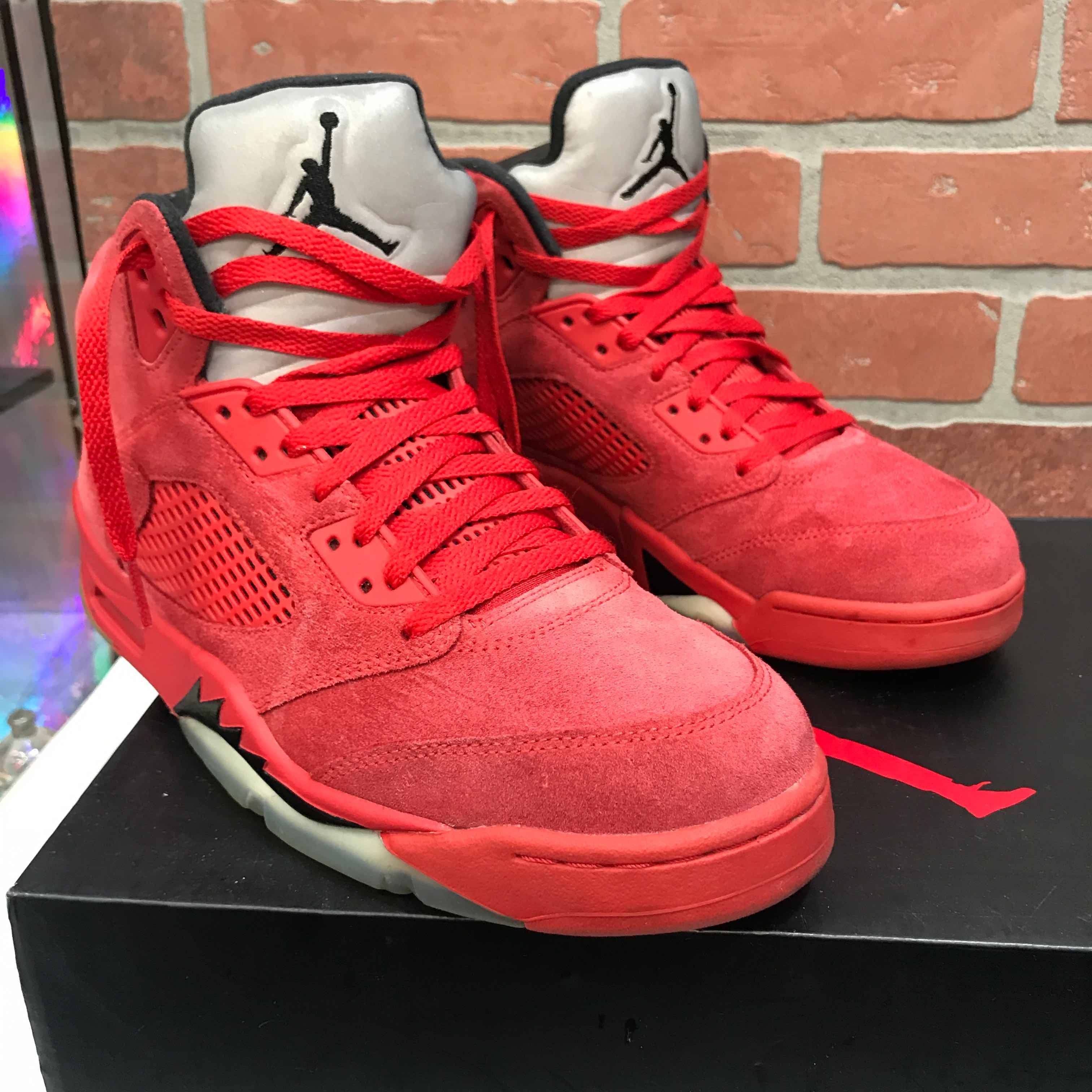 Jordan Brand Air Jordan 5 Retro Red Suede Size US 10.5 / EU 43-44 - 11 Thumbnail