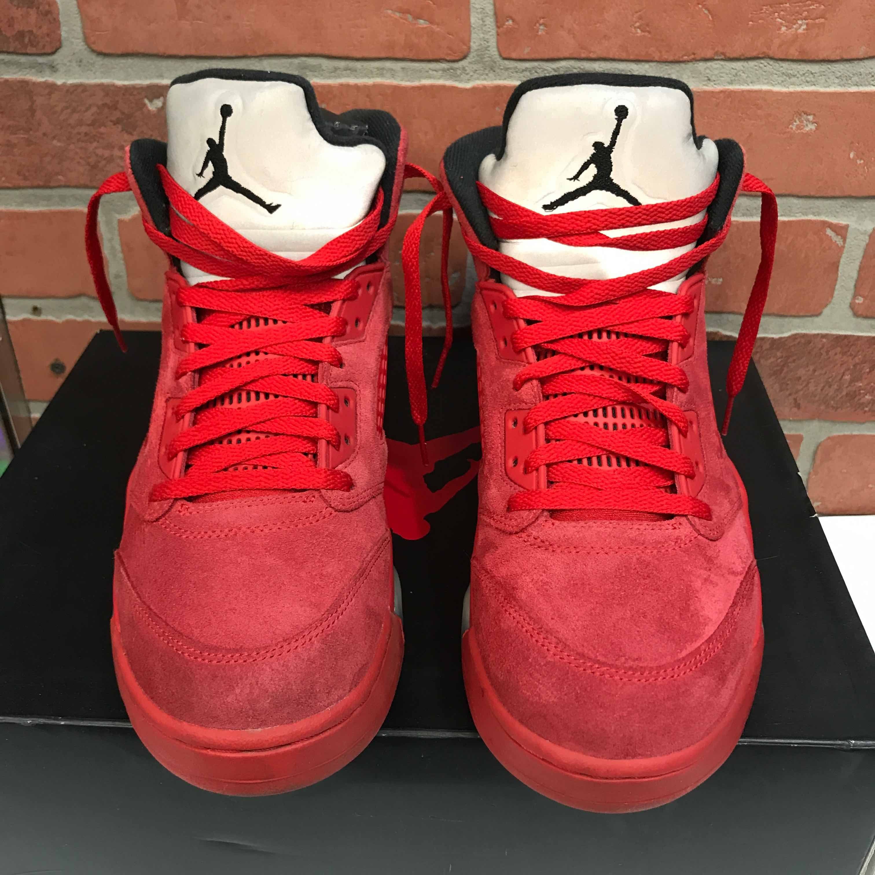Jordan Brand Air Jordan 5 Retro Red Suede Size US 10.5 / EU 43-44 - 8 Thumbnail