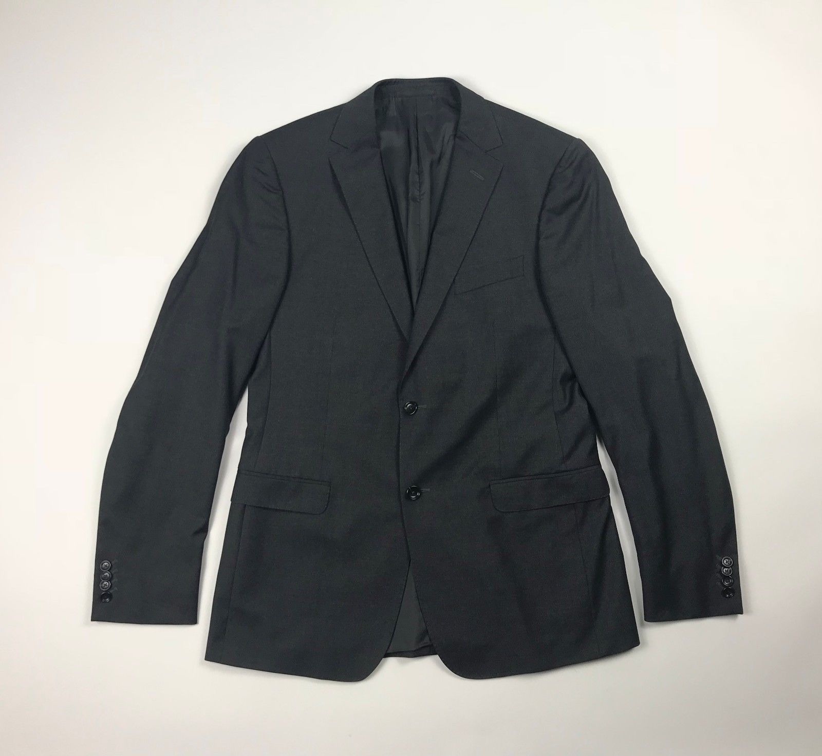Eddie Bauer Best Travel Sport Coat ZEGNA Gray Wool Two