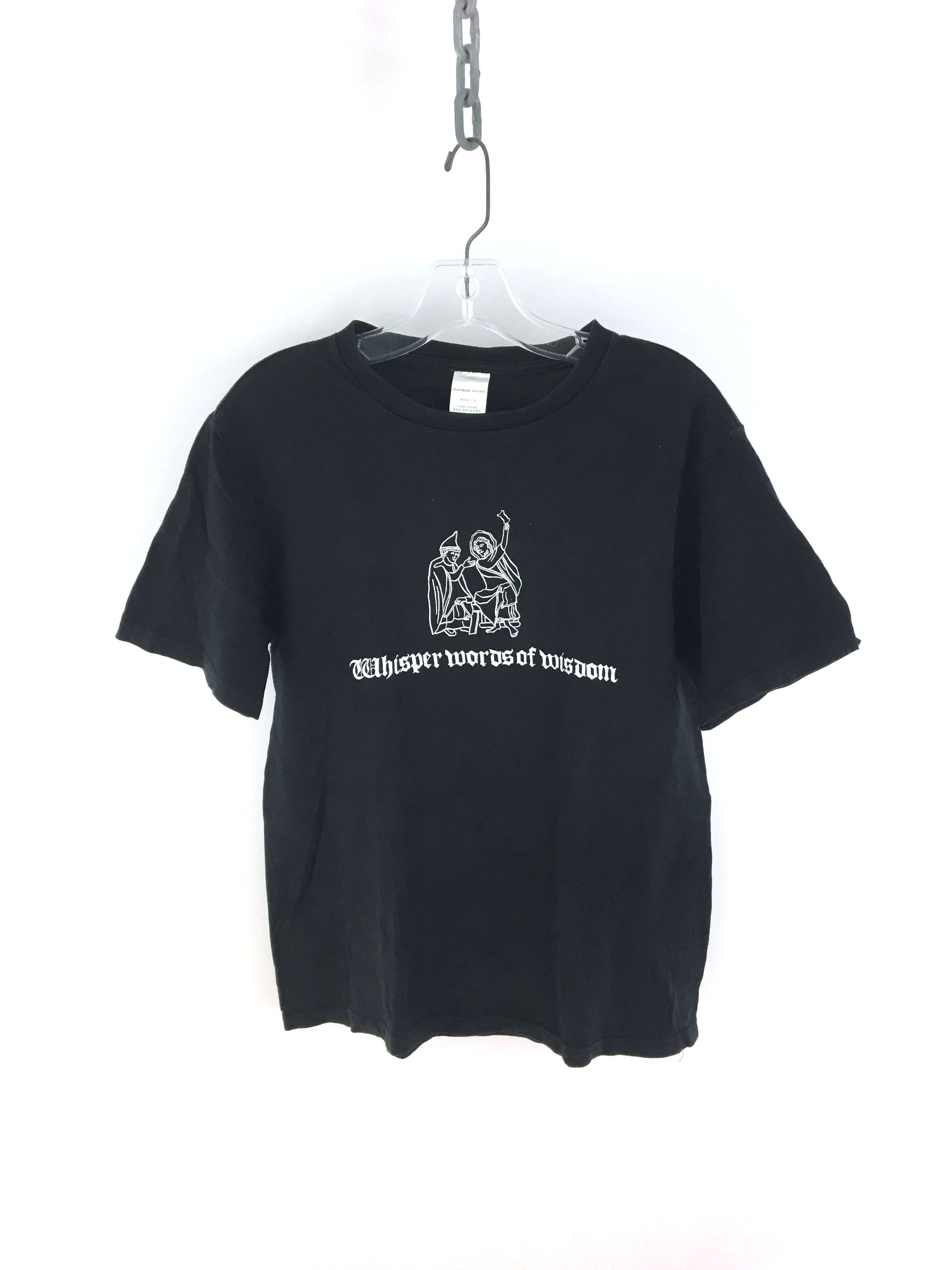 Number (N)ine Whisper Words of Wisdom T-Shirt | Grailed