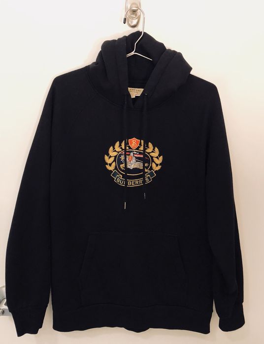 Burberry embroidered archive hotsell logo jersey hoodie