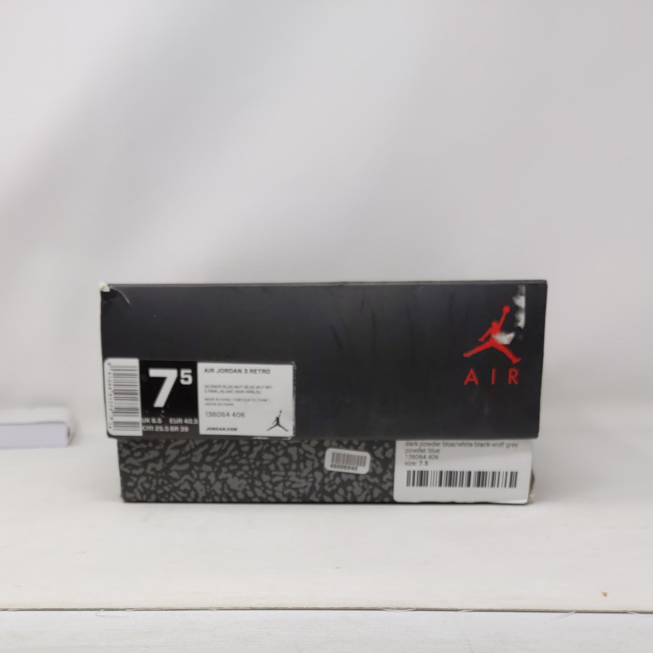 Jordan Brand Air Jordan 3 Retro Powder Blue Size US 7.5 / EU 40-41 - 7 Thumbnail