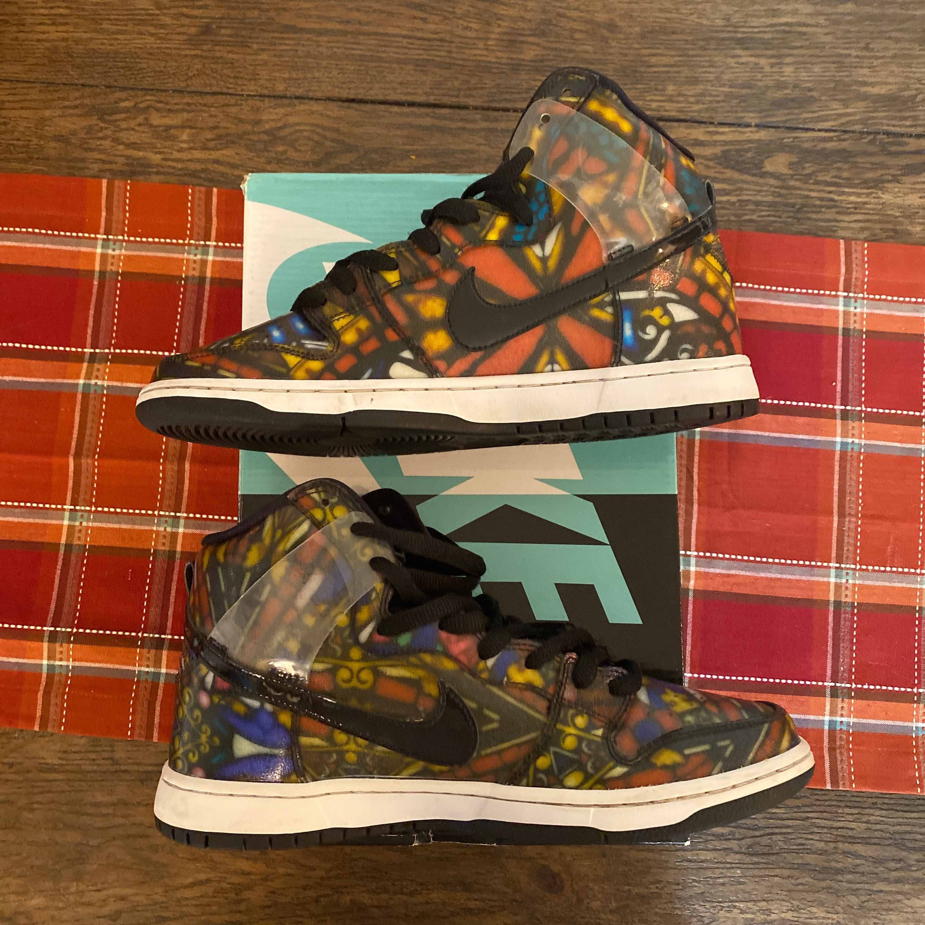 nike dunk high stained glass