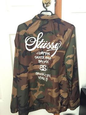 Vintage Stussy Hoodie Surplus Windbreaker Small 90's Stussy