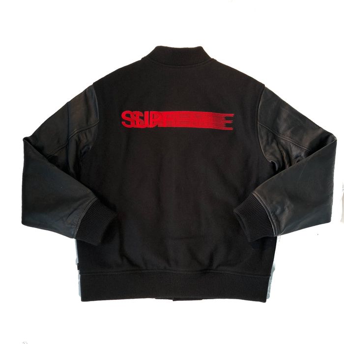 Supreme Motion Logo Varsity Jacket | Grailed