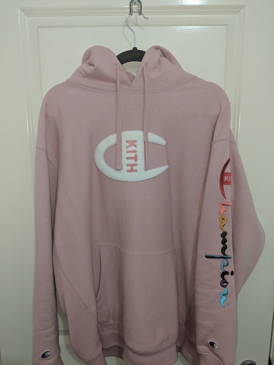 Kith champion 2024 hoodie pink