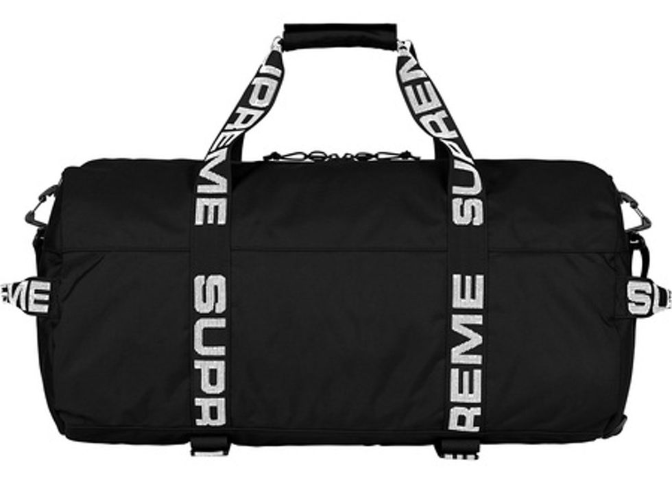 Supreme Duffle bag black ss18 Grailed