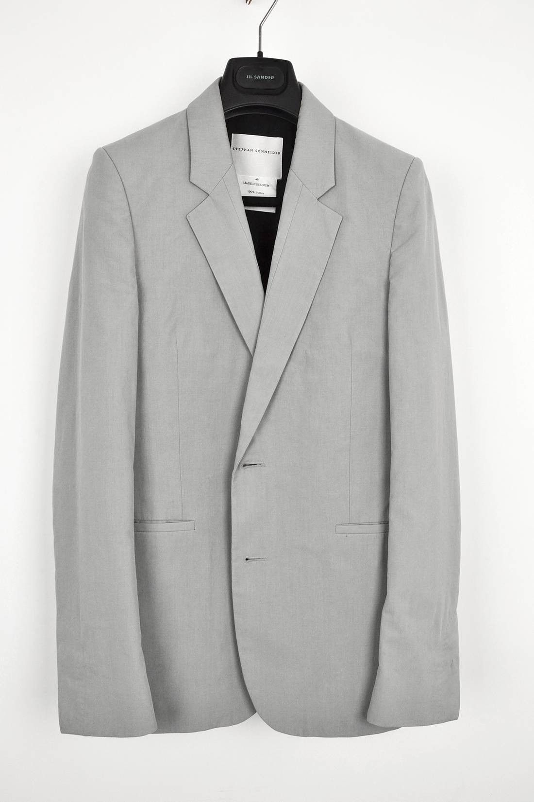 Stephan Schneider Stephan Schneider 2010 Fresco Cotton Grey Blazer 2B Jacket Size 36R - 2 Thumbnail