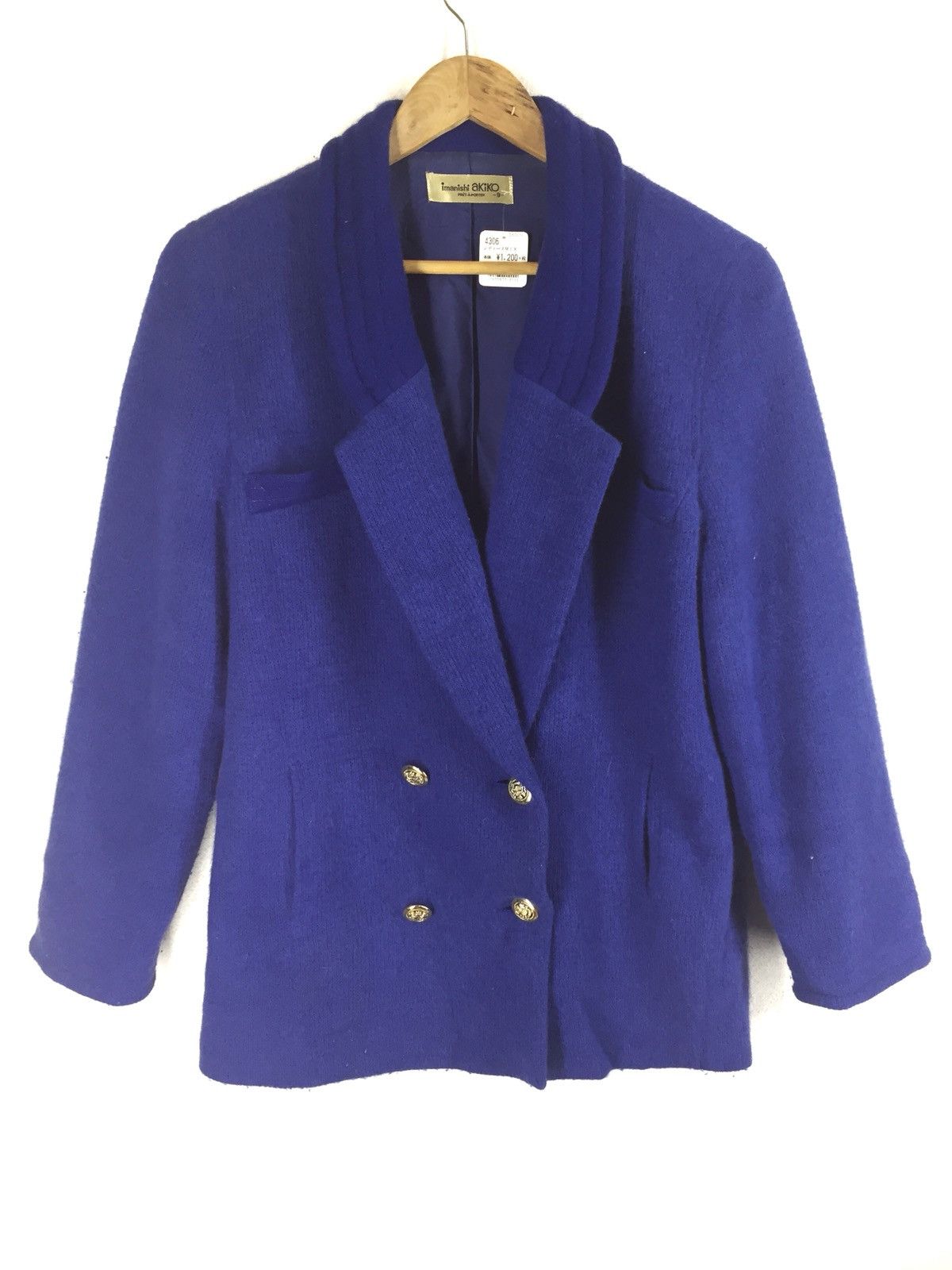 Imanishi Akiko Pret -A- Porter Wool Blend Heavy Coat