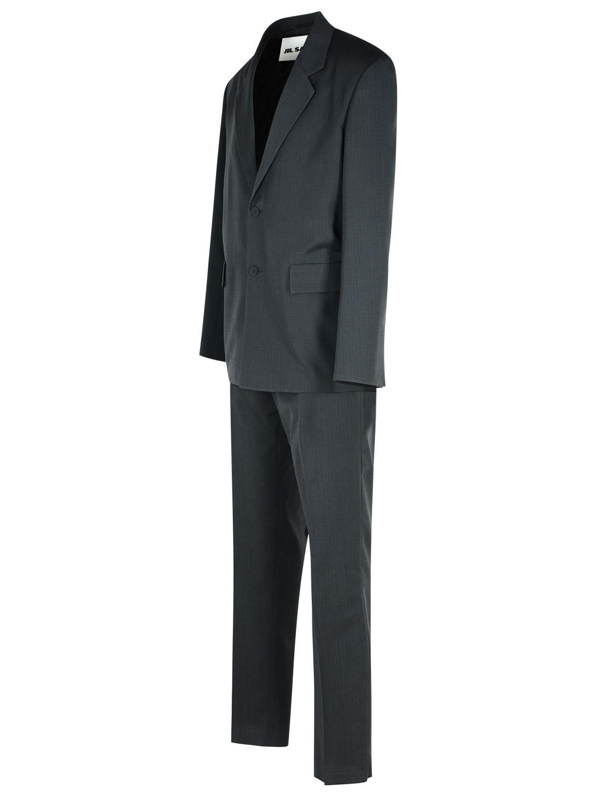 Jil Sander JIL SANDER Grey Wool Suit Size US L / EU 52-54 / 3 - 2 Thumbnail