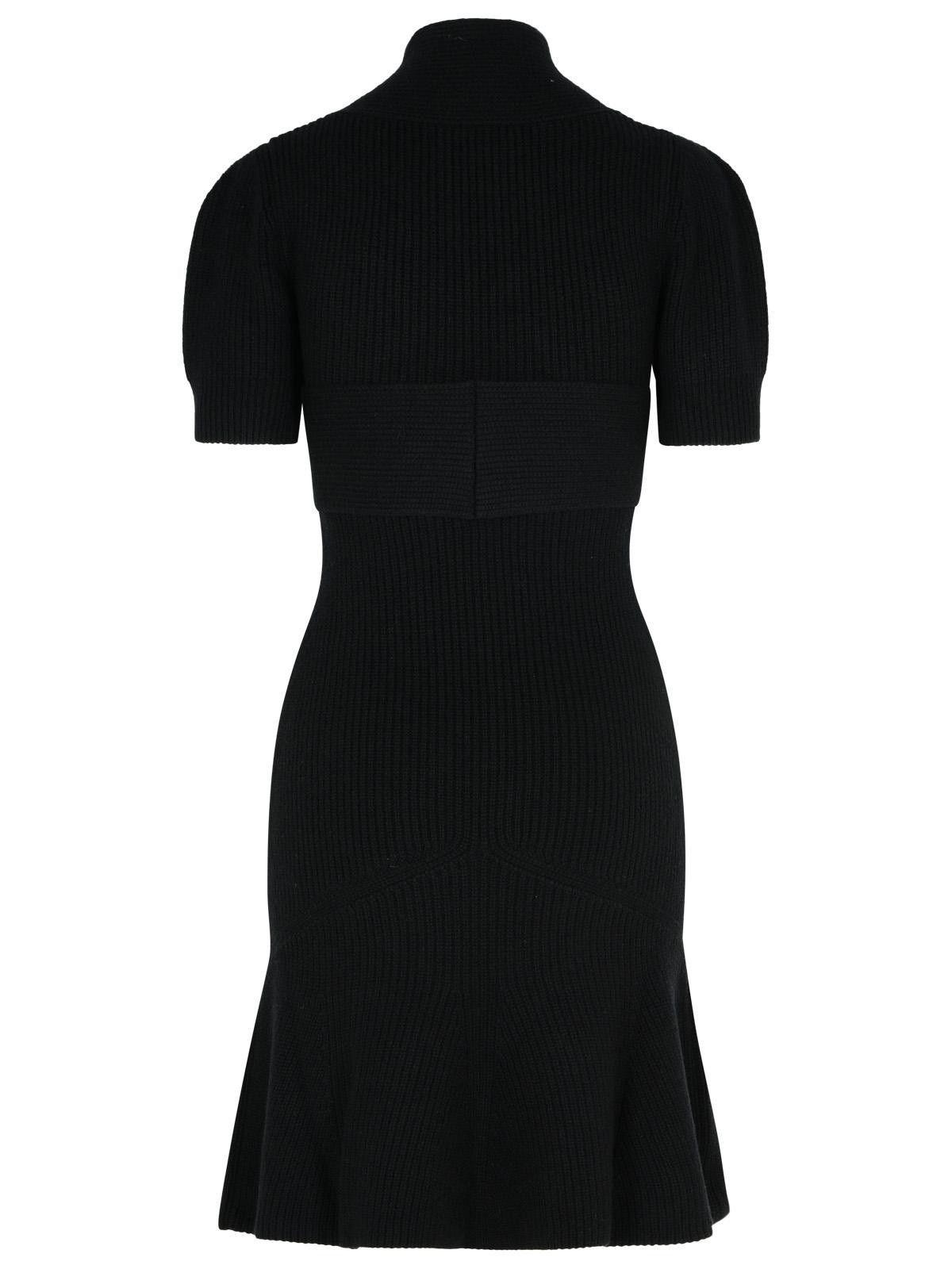 Patou PATOU Black Merino Wool Blend Dress Size M / US 6-8 / IT 42-44 - 3 Thumbnail