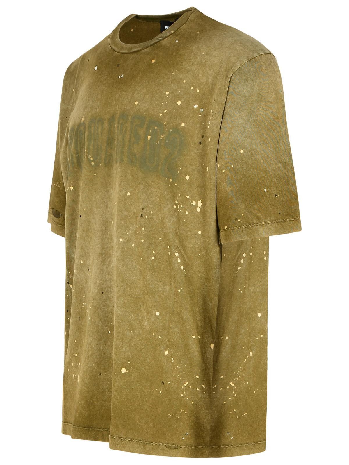 Dsquared2 DSQUARED2 Green Cotton T-Shirt Size US XL / EU 56 / 4 - 2 Thumbnail