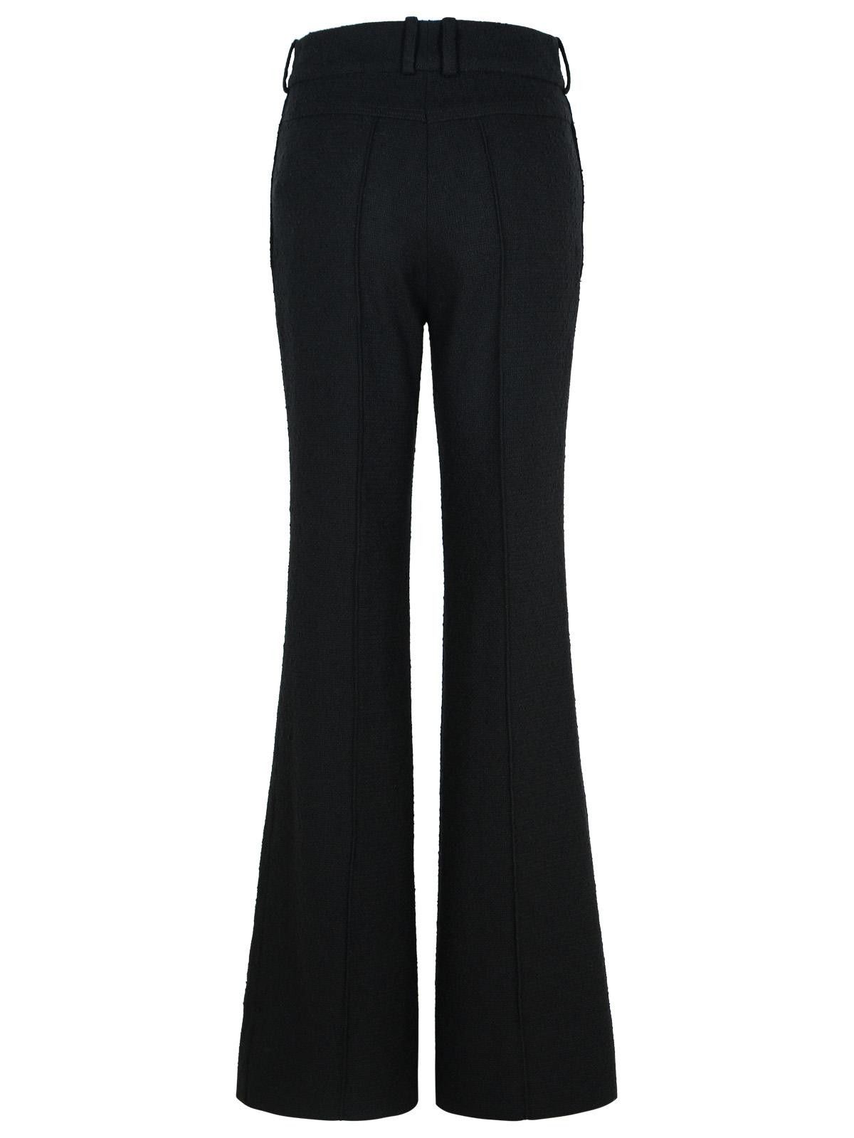 Patou PATOU Black Wool Blend Flare Pants Size 27" / US 4 / IT 40 - 3 Thumbnail