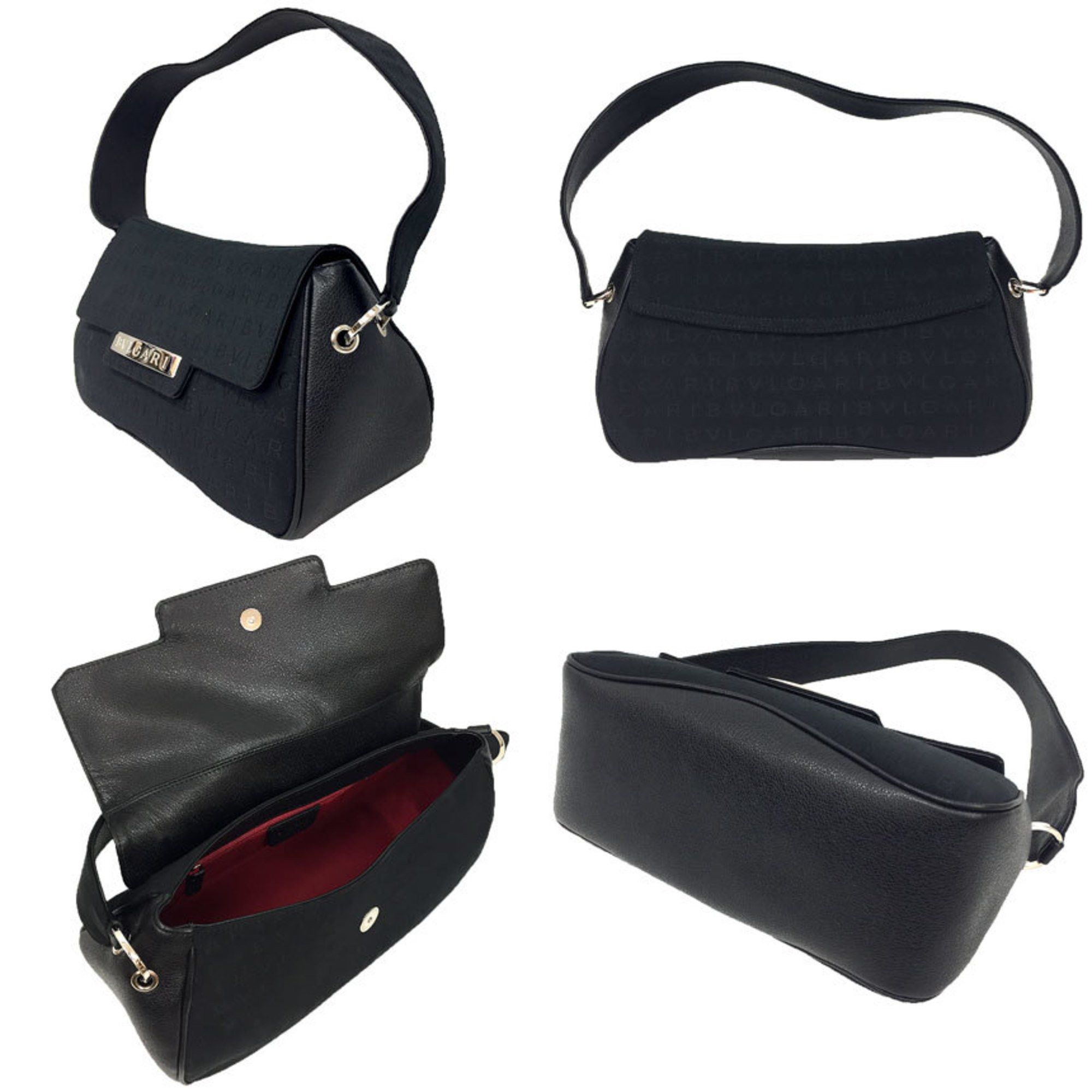 Bvlgari BVLGARI Mania Bag Canvas x Leather Black Women's Size ONE SIZE - 2 Thumbnail