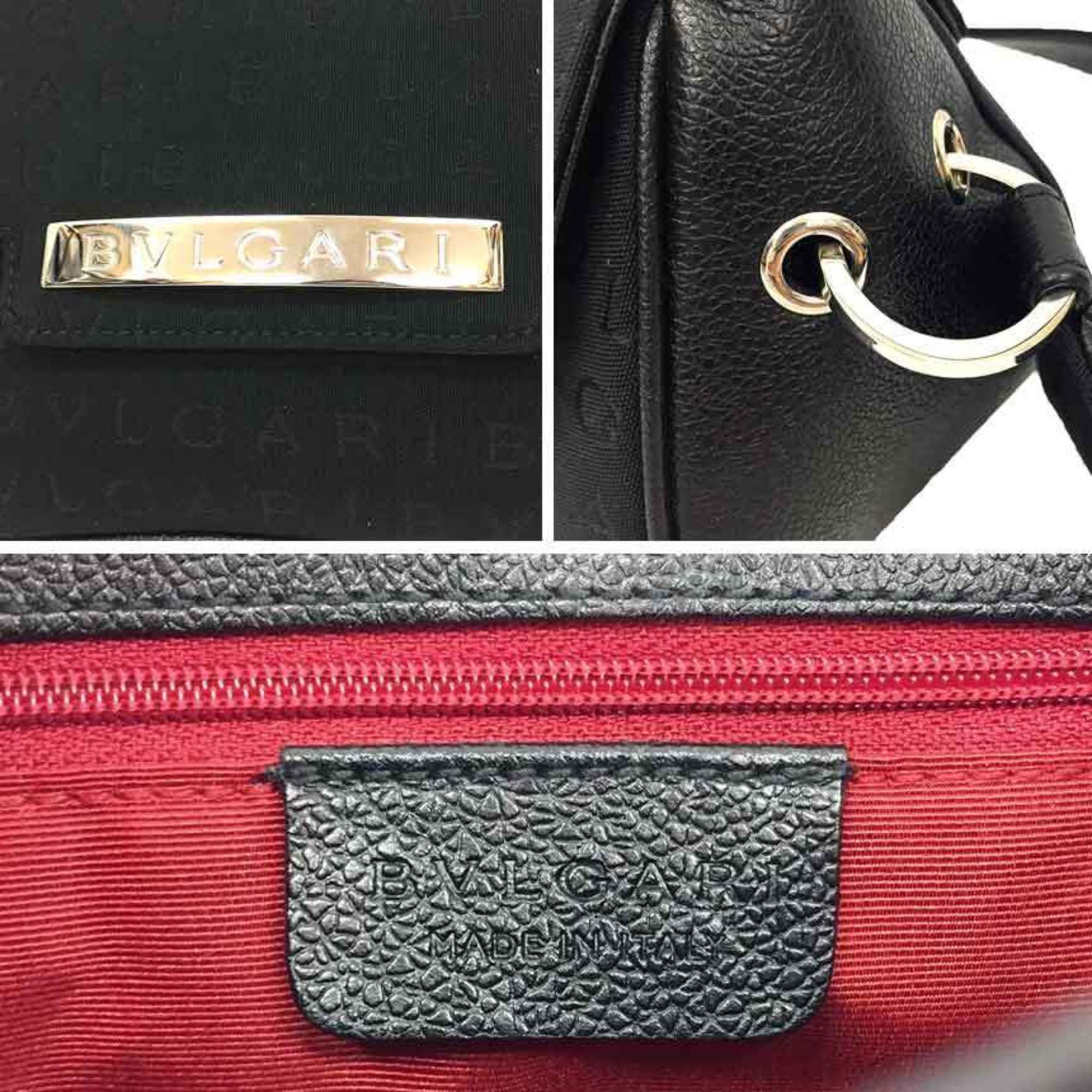 Bvlgari BVLGARI Mania Bag Canvas x Leather Black Women's Size ONE SIZE - 3 Thumbnail