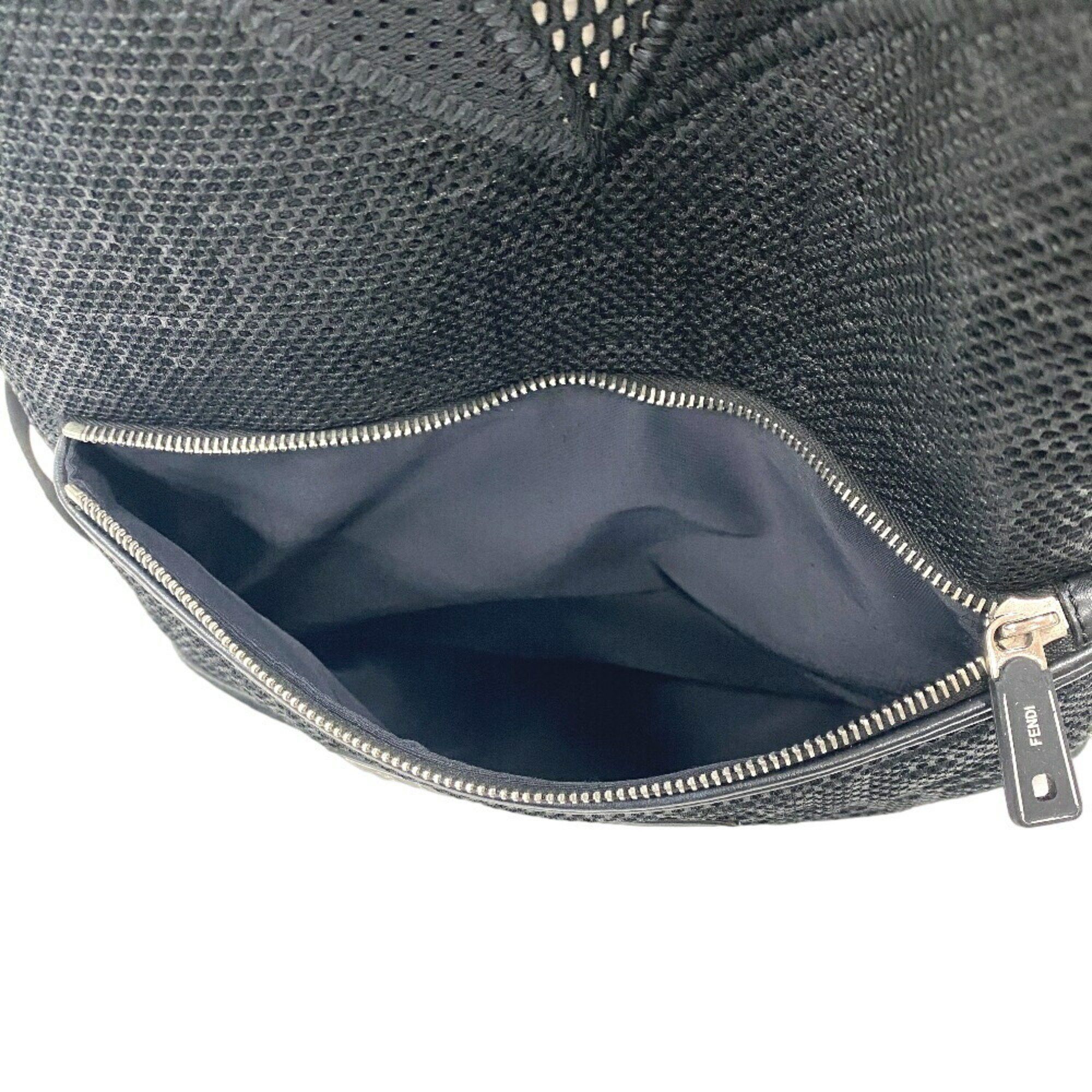 Fendi FENDI 7VZ042 Zucca Mesh Backpack/Daypack Black Unisex Size ONE SIZE - 7 Thumbnail