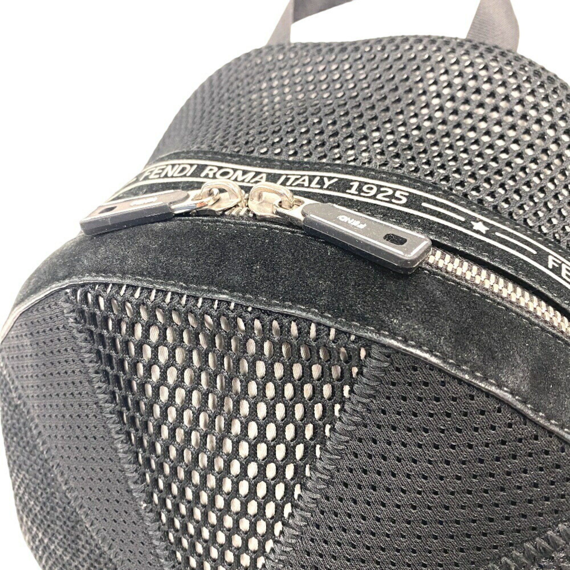 Fendi FENDI 7VZ042 Zucca Mesh Backpack/Daypack Black Unisex Size ONE SIZE - 11 Thumbnail