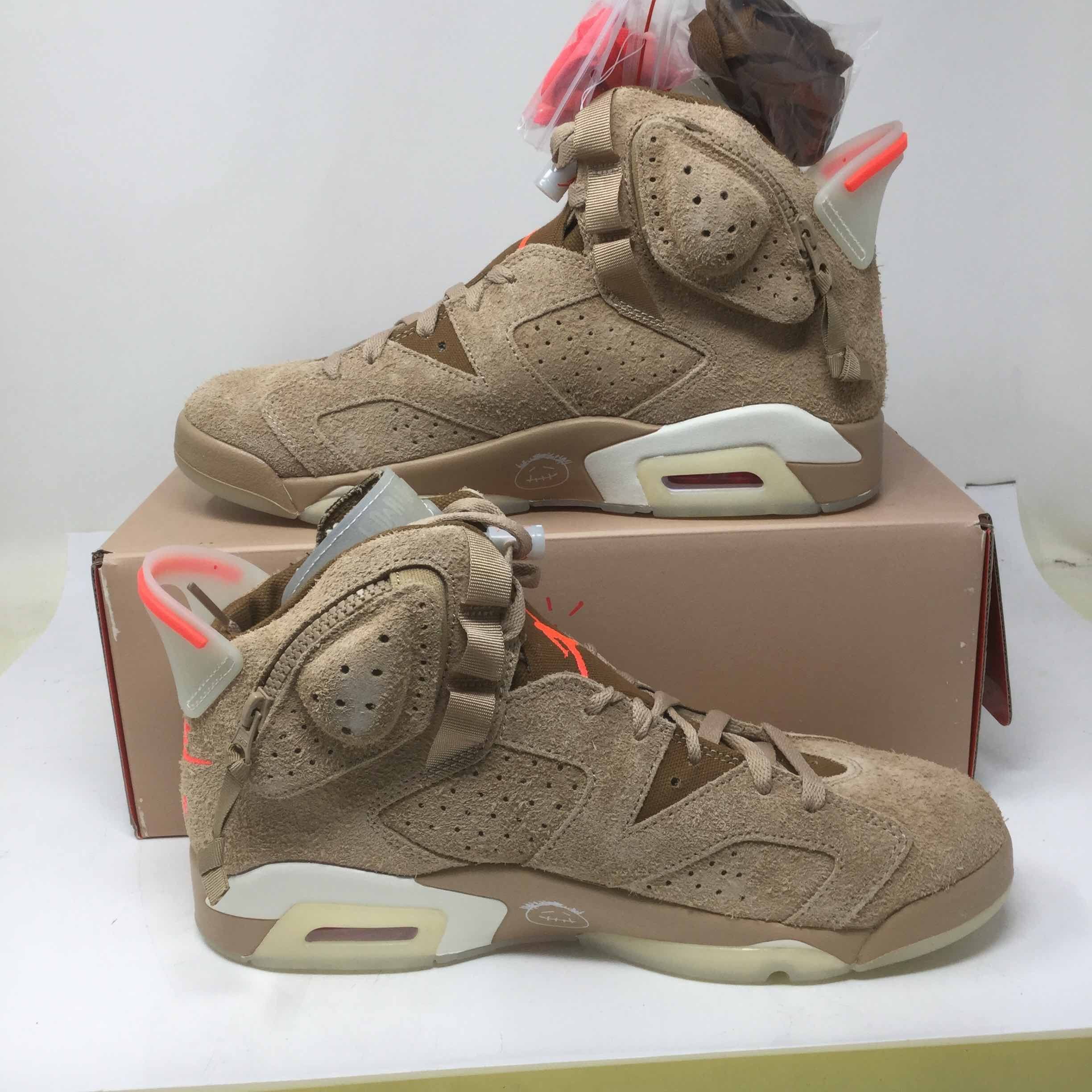 travis scott air jordan 6 retro british khaki