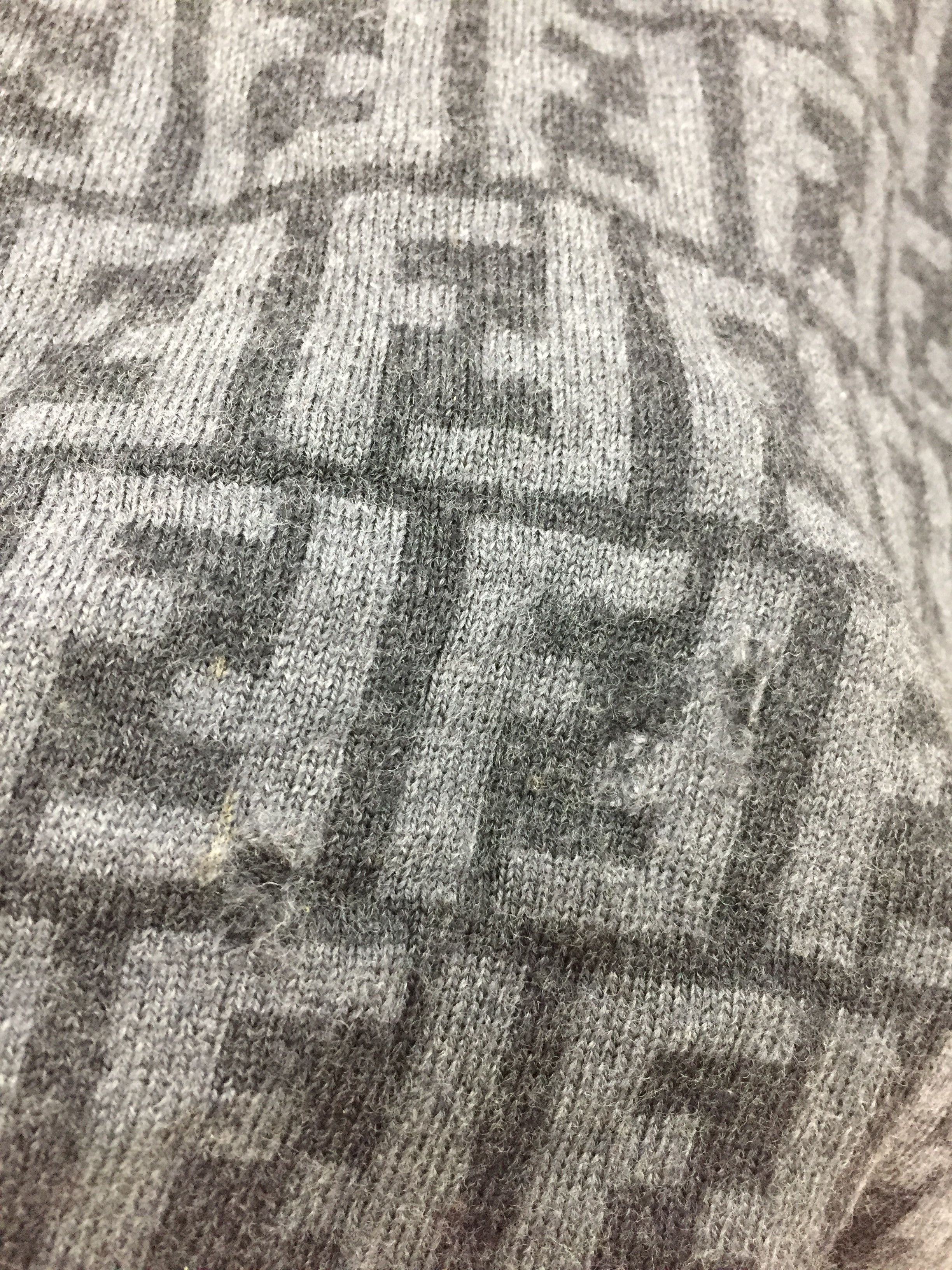 Fendi Vtg FENDI Zucca Monogram embroidered wool knit sweatshirt Size US M / EU 48-50 / 2 - 10 Thumbnail