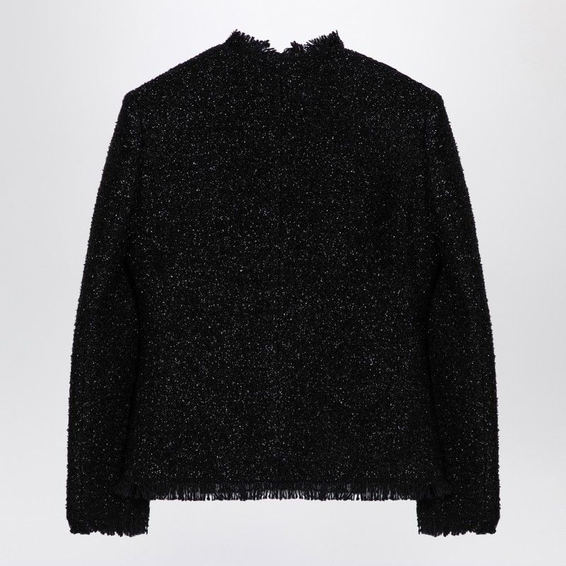 Givenchy Givenchy Black Tweed And Lurex Jacket Size M / US 6-8 / IT 42-44 - 2 Thumbnail