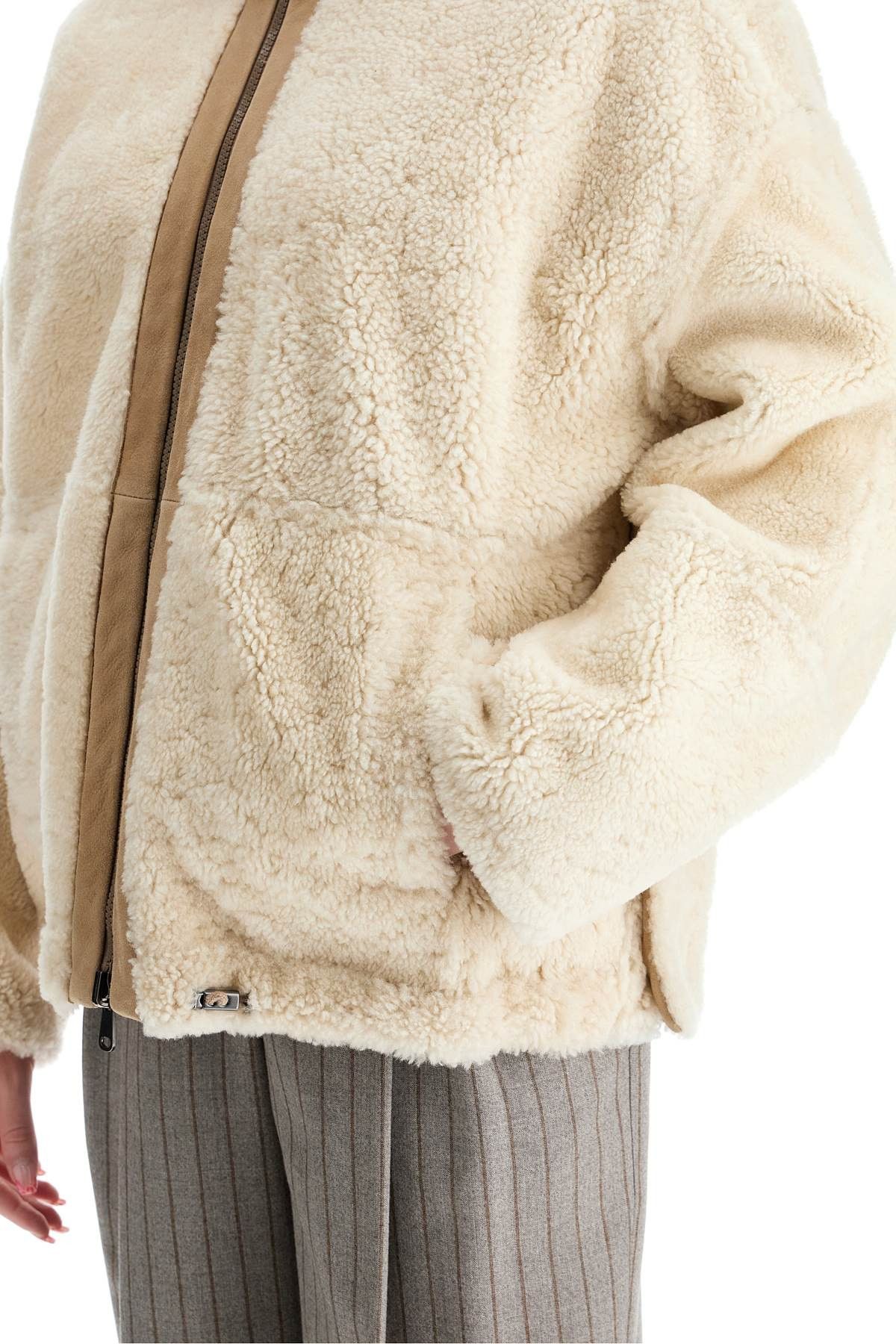 Brunello Cucinelli BRUNELLO CUCINELLI Reversible Shearling Jacket Size XS / US 0-2 / IT 36-38 - 4 Thumbnail