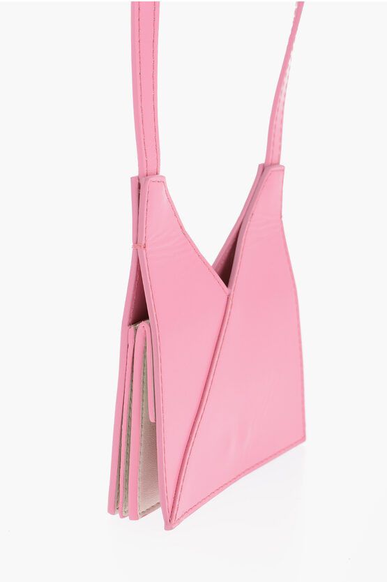 Maison Margiela MM6 Leather Neck Wallet in pink Size ONE SIZE - 2 Thumbnail