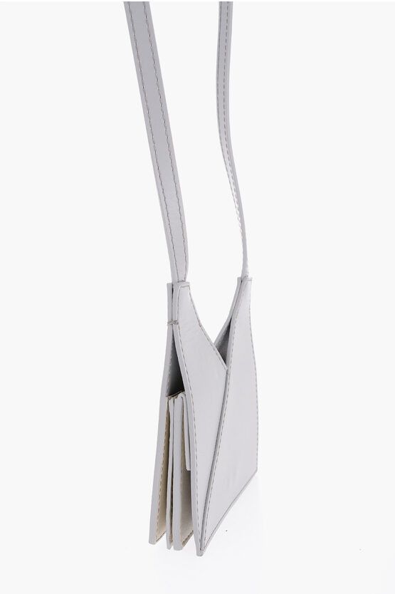 Maison Margiela MM6 Leather Neck Wallet in grey Size ONE SIZE - 2 Thumbnail