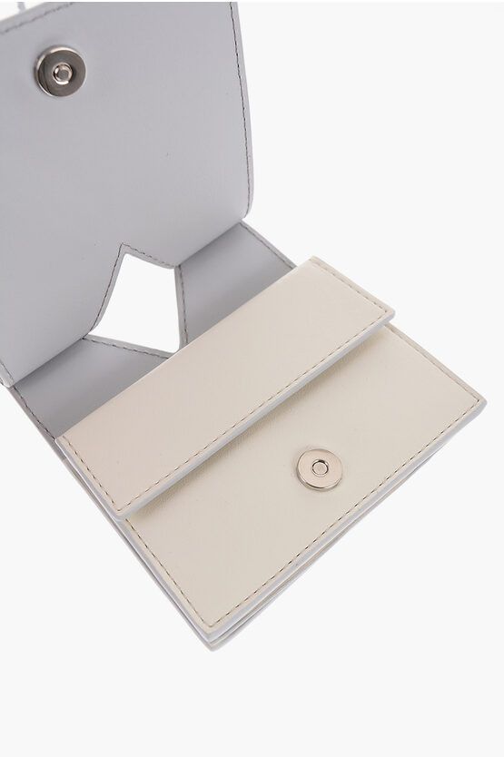 Maison Margiela MM6 Leather Neck Wallet in grey Size ONE SIZE - 3 Thumbnail