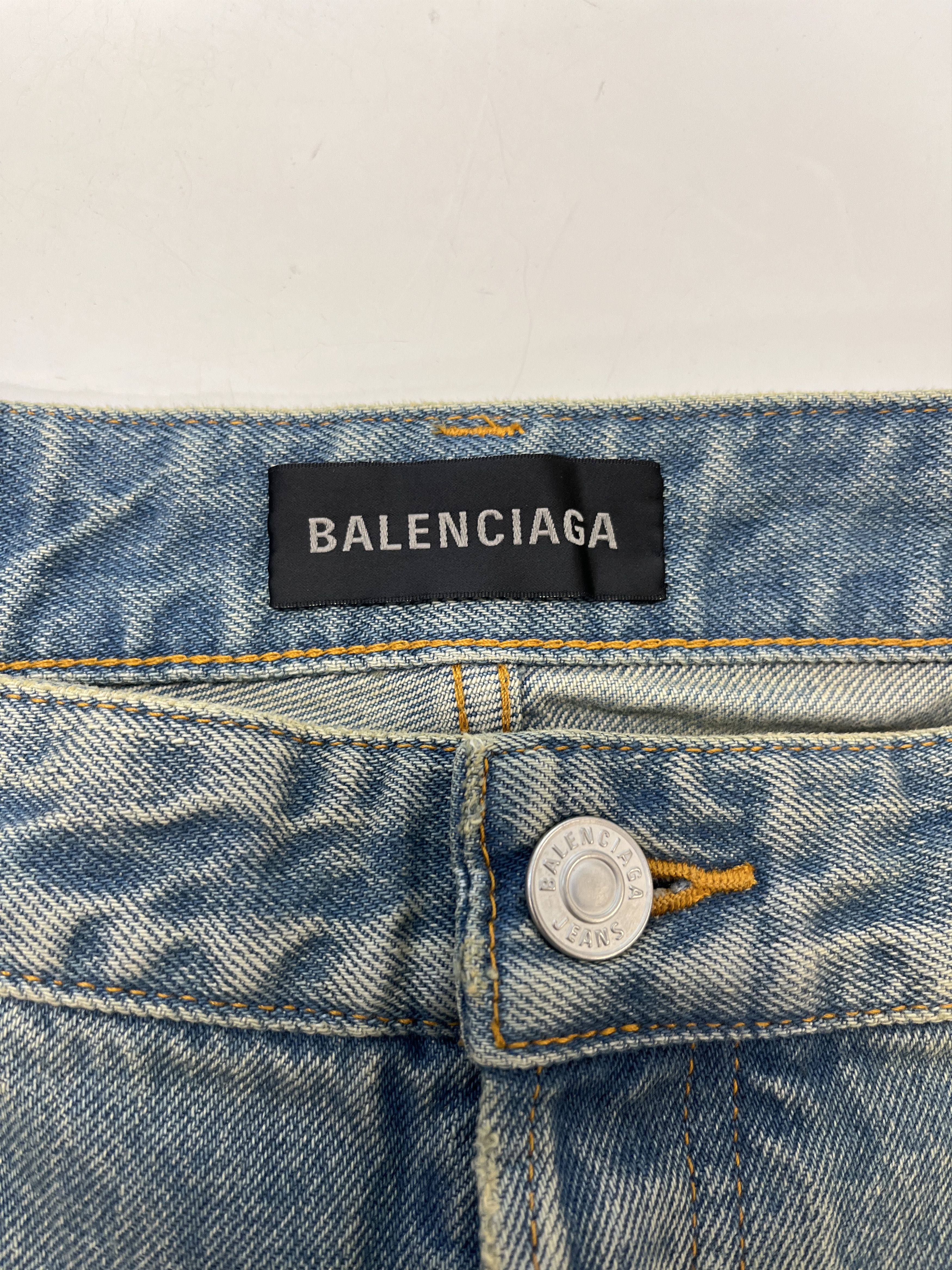 Balenciaga Washed Baggy Jeans Size US 32 / EU 48 - 3 Thumbnail