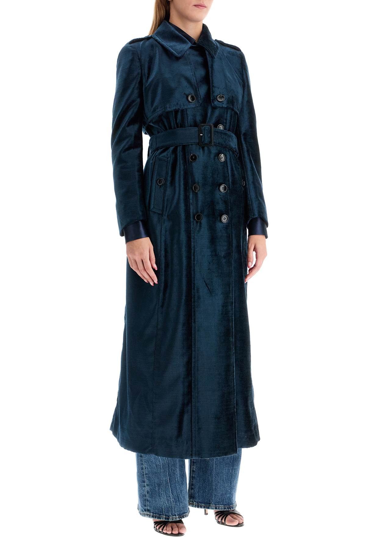 Tom Ford TOM FORD Double-Breasted Velvet Coat With Flame Size S / US 4 / IT 40 - 2 Thumbnail
