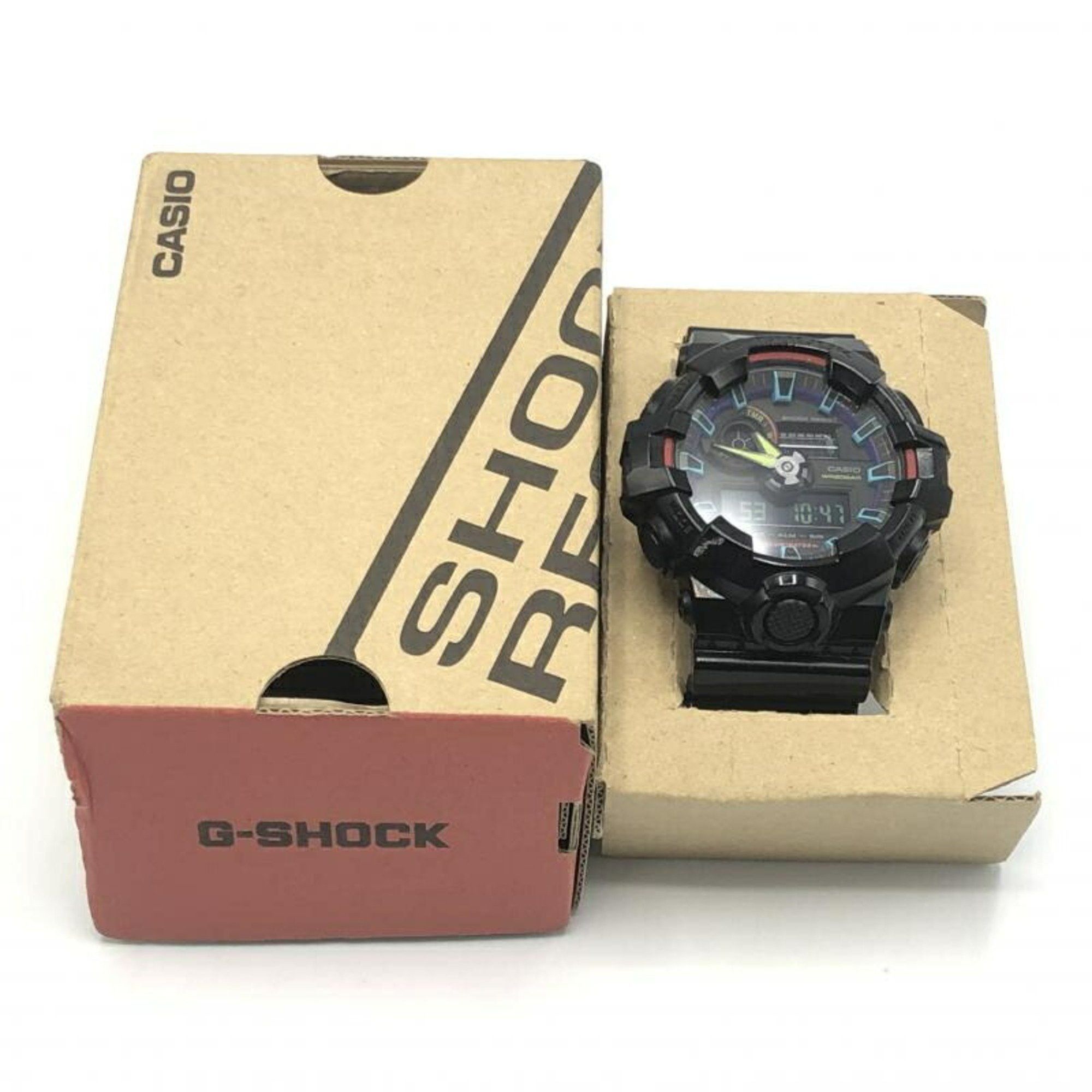 Casio CASIO G-SHOCK GA-700RGB Wristwatch Black Casio G-Shock Size ONE SIZE - 9 Thumbnail