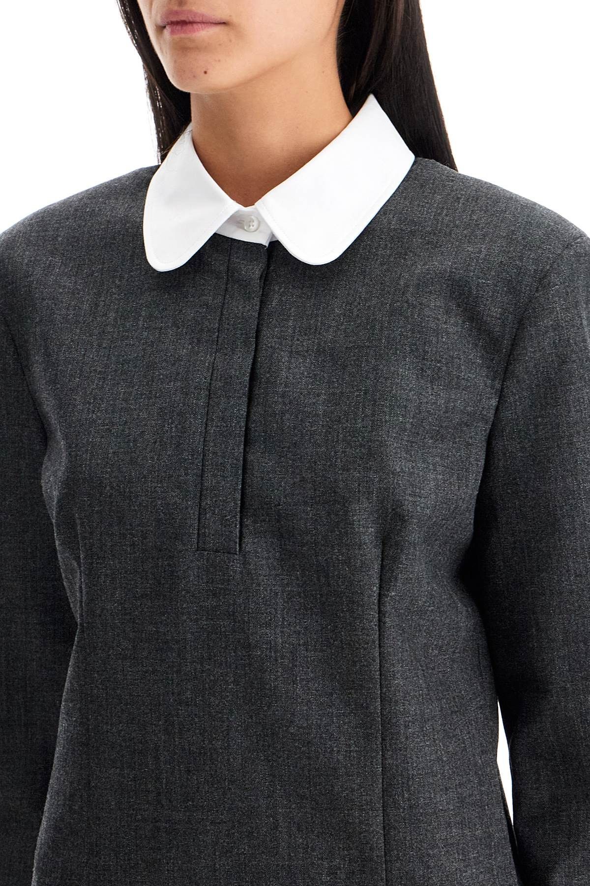 Thom Browne THOM BROWNE Mini Wool Sheath Dress In Tube Style Size S / US 4 / IT 40 - 4 Thumbnail