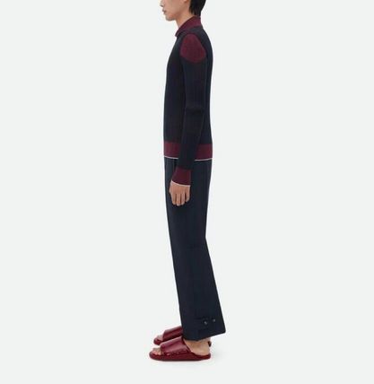 Bottega Veneta Ribbed Cotton Polo Burgundy Size US M / EU 48-50 / 2 - 2 Thumbnail