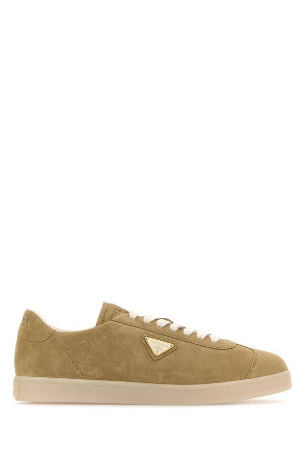Prada Beige Suede Sneakers Size US 7 / EU 40 - 3 Thumbnail