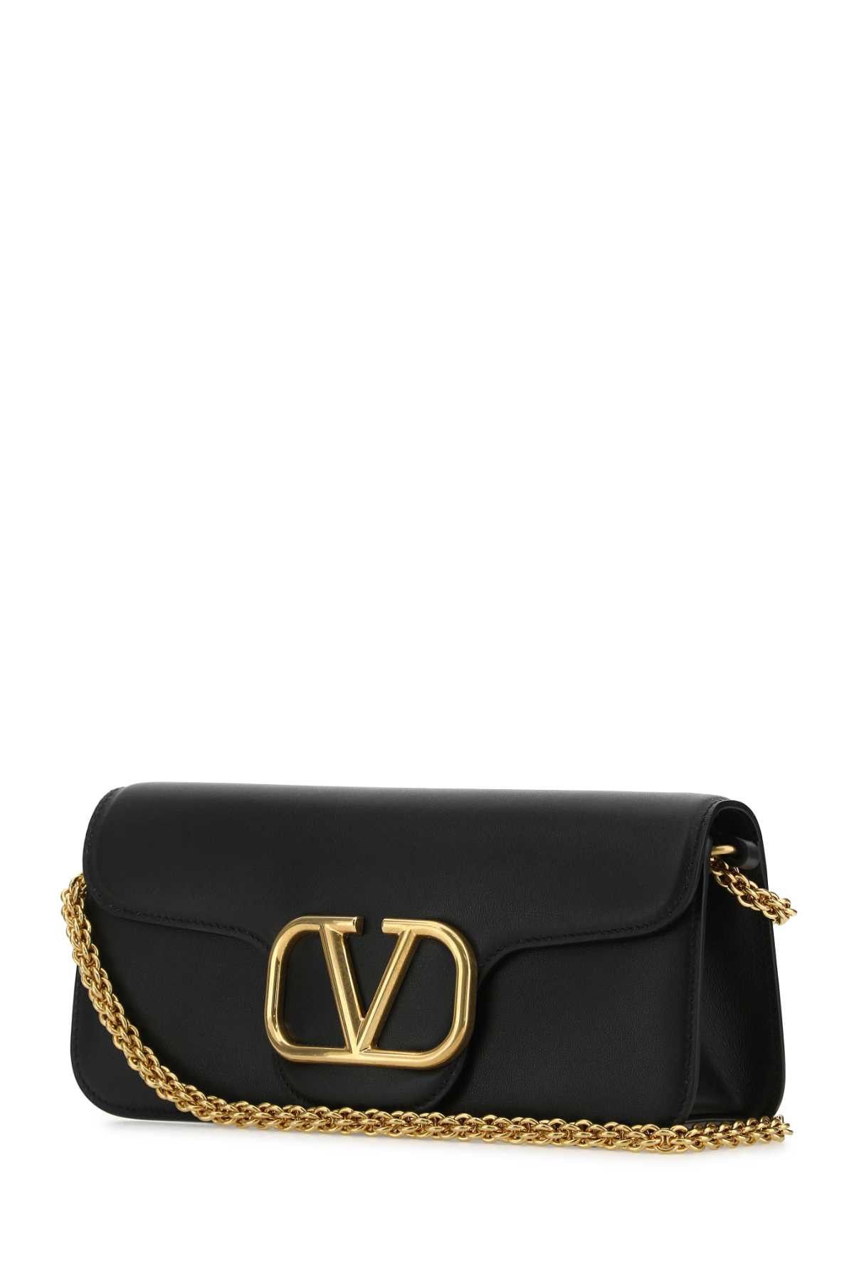 Valentino Black Leather Locã² Handbag Size ONE SIZE - 2 Thumbnail