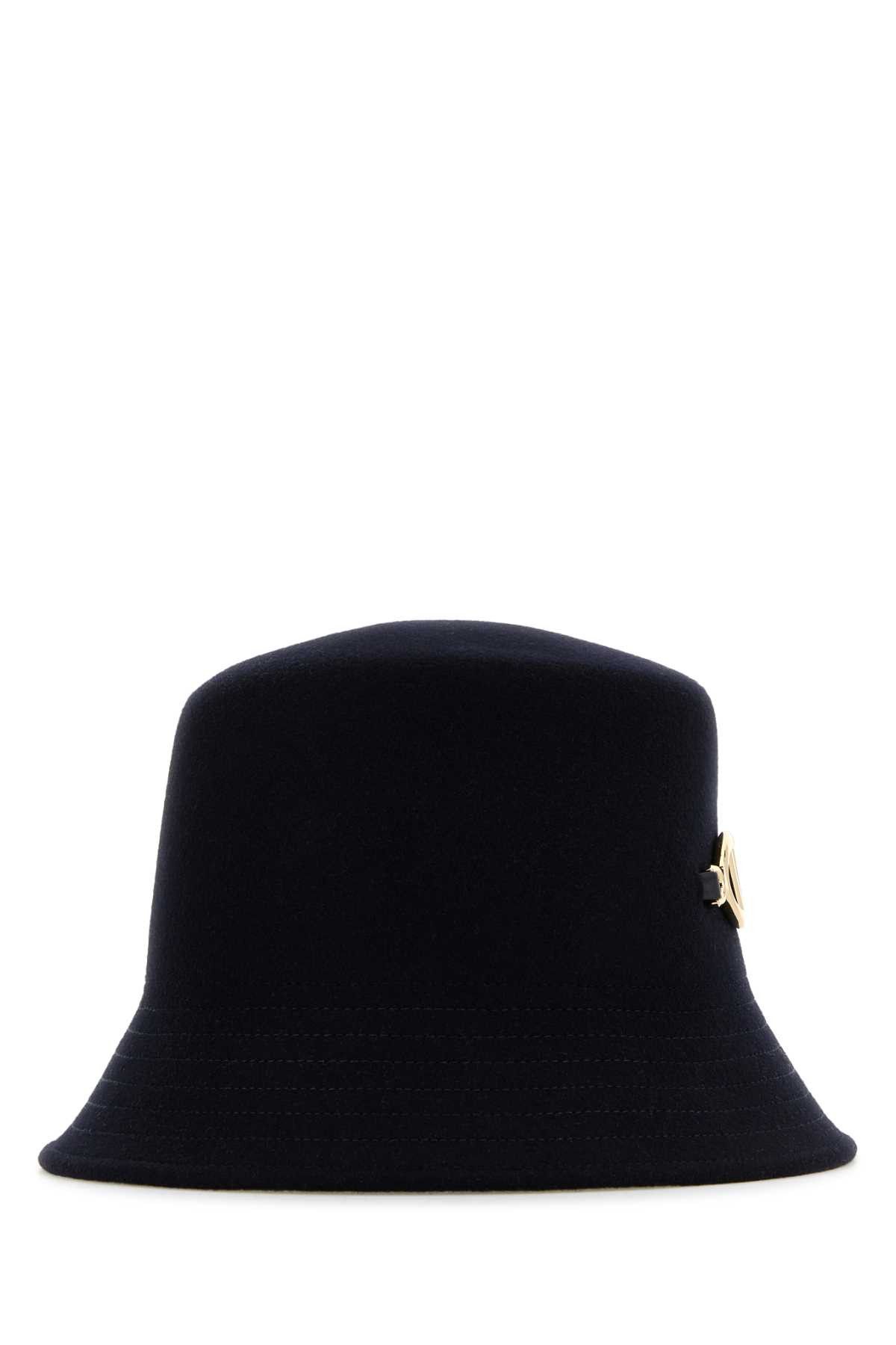Valentino Midnight Blue Felt Bucket Hat Size ONE SIZE - 2 Thumbnail