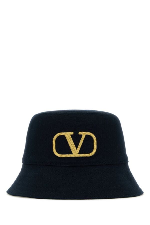 Valentino Midnight Blue Cotton Bucket Hat Size ONE SIZE - 3 Thumbnail