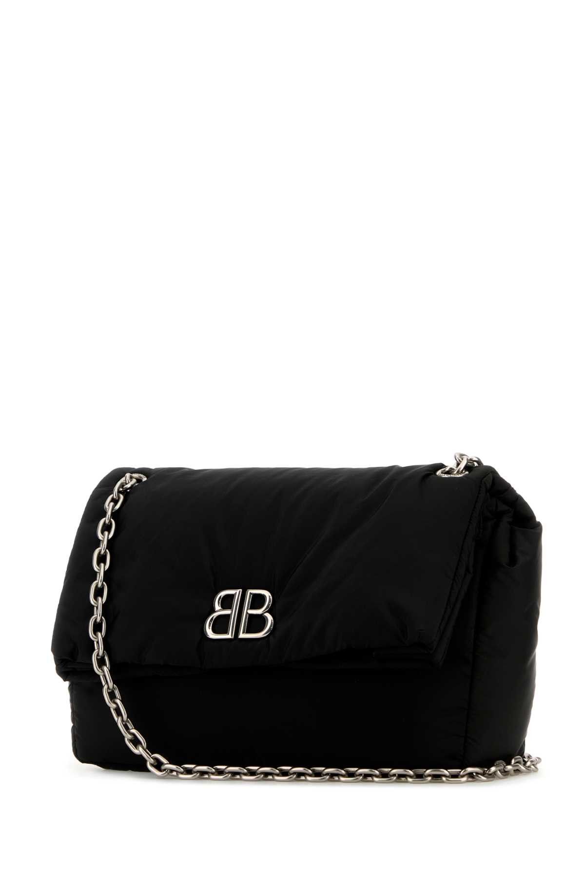 Balenciaga Black Nylon Medium Monaco Shoulder Bag Size ONE SIZE - 2 Thumbnail