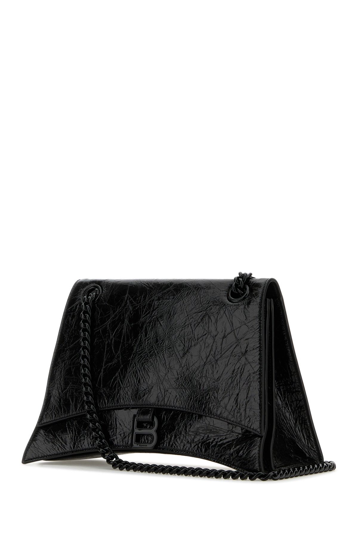 Balenciaga Black Leather Medium Crush Shoulder Bag Size ONE SIZE - 2 Thumbnail