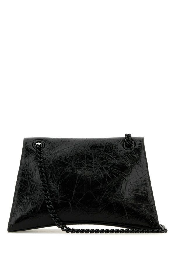 Balenciaga Black Leather Medium Crush Shoulder Bag Size ONE SIZE - 5 Thumbnail