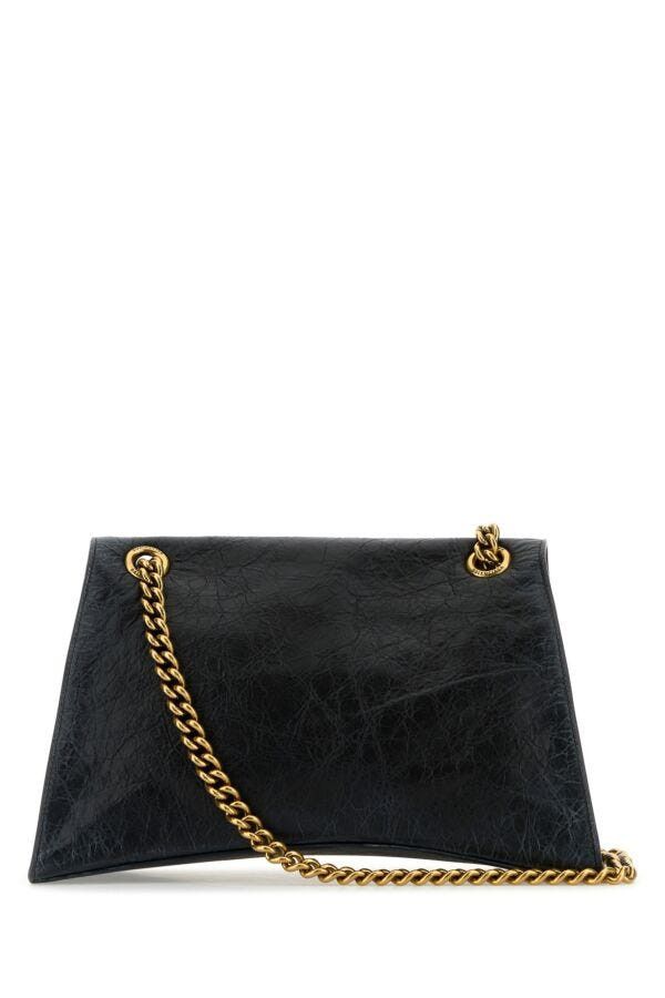 Balenciaga Black Leather Medium Crush Chain Shoulder Bag Size ONE SIZE - 5 Thumbnail