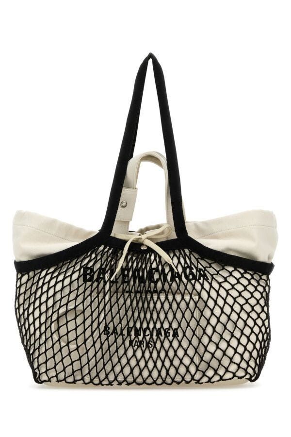 Balenciaga Two-Tone Canvas And Mesh Medium 24/7 Shopping Bag Size ONE SIZE - 3 Thumbnail