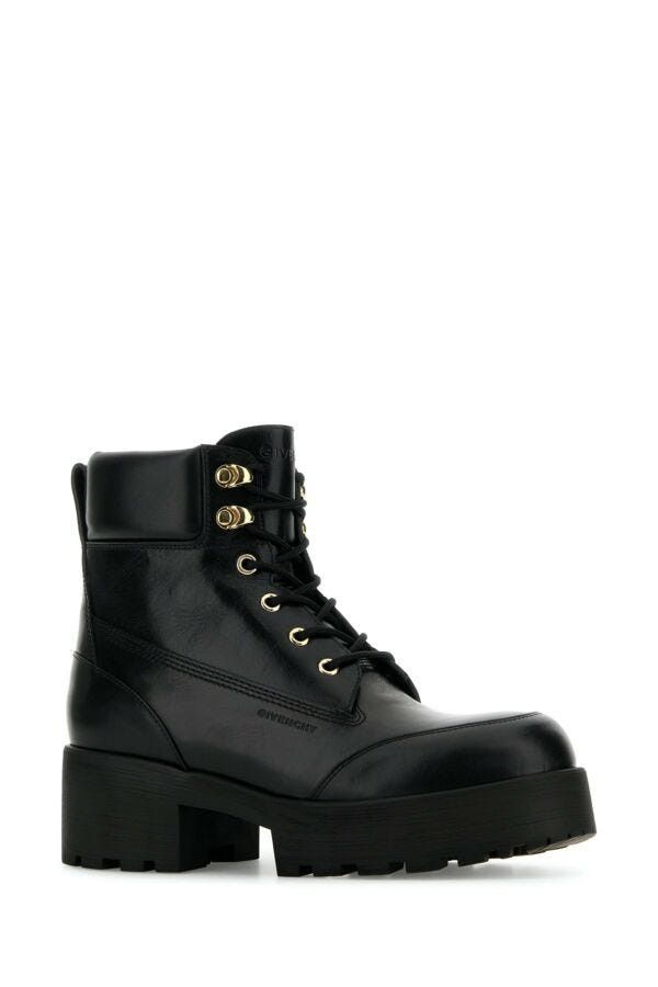 Givenchy Black Leather Trekker Ankle Boots Size US 6 / IT 36 - 4 Thumbnail