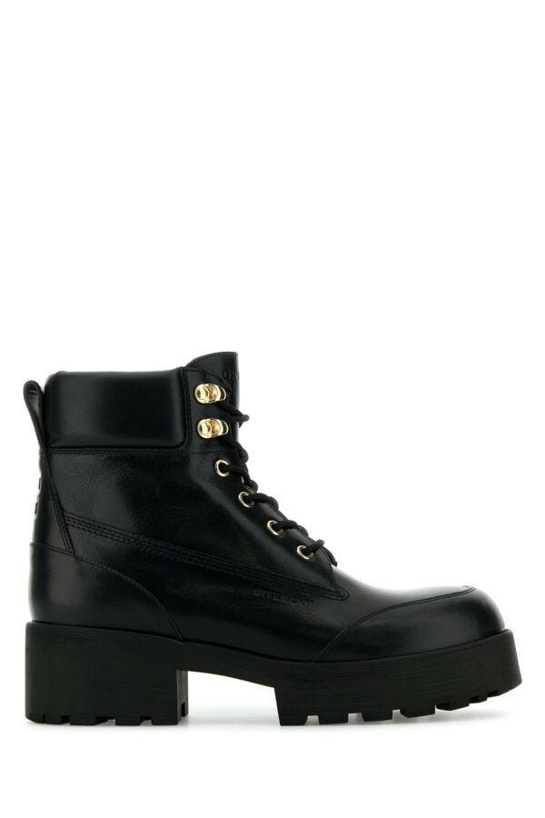 Givenchy Black Leather Trekker Ankle Boots Size US 6 / IT 36 - 3 Thumbnail